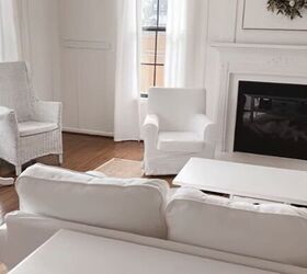 The stunning and sweet way she warmed up her white living room