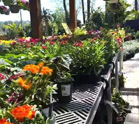 front porch decor for spring, Selecting plants at a plant nursery