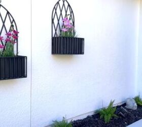 front porch decor for spring, Trellis wall planters
