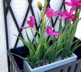front porch decor for spring, Planters with faux flowers