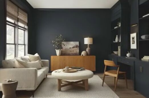 how to choose paint colors for your home interior, Dark walls with lighter furnishings