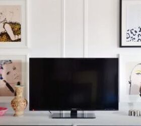 decorating around a tv, Layering artwork behind a TV
