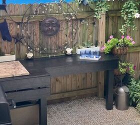 afro boho, New outdoor corner with a DIY counter