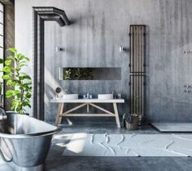 Industrial-style bathroom