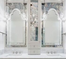 Statement mirrors in a bathroom