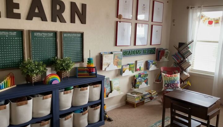 spring farmhouse, Kids homeschool room