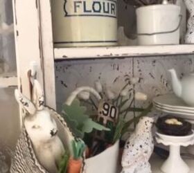 Hutch with spring decor