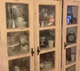 spring home tour, Storing dishes and china in a cabinet