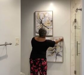bathroom decor, New wall art with gold foil