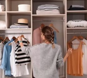 Decluttering a closet