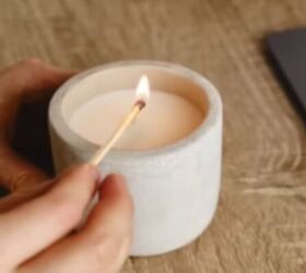 Lighting a scented candle