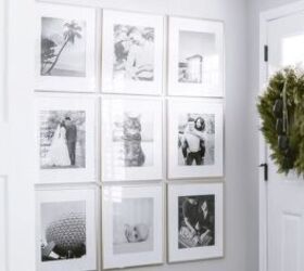 Family photo gallery wall