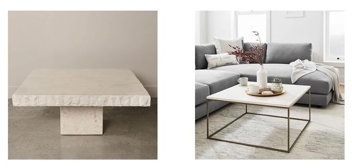 how to choose a coffee table, Square coffee tables