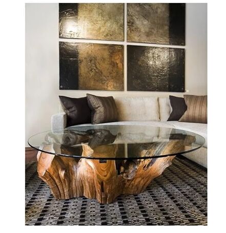 how to choose a coffee table, Wood and glass coffee table