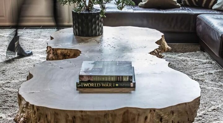 how to choose a coffee table, Tree trunk coffee table