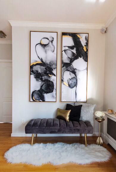 how to make your home unique, Black white and gold home decor