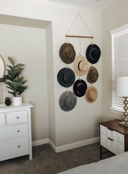how to make your home unique, Displaying hats as wall art