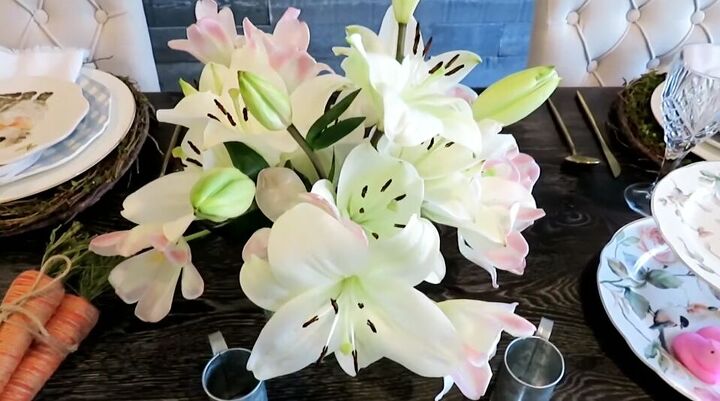 how to decorate for easter, Floral arrangement for an Easter tablescape