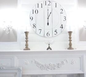 clean and decorate with me, Mantel with a clock and candlesticks