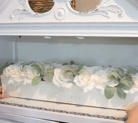 clean and decorate with me, White flowers displayed on a shelf