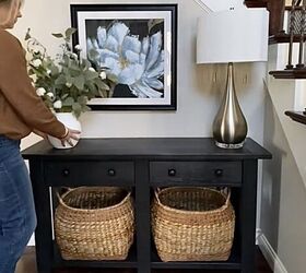 console table styling, Creating balance on a console table