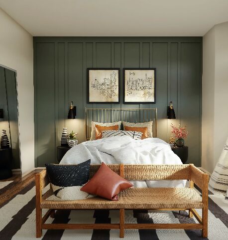 small bedroom design ideas, Sconces over nightstands