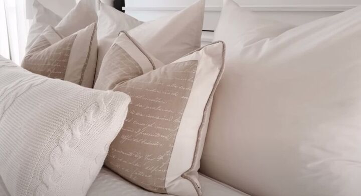 Pillows on a cottage-style bed