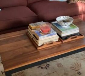 afro boho living room, Walnut coffee table