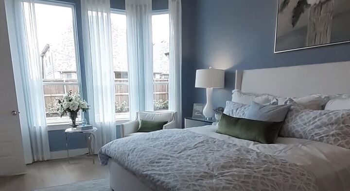 Cool blues in a bedroom