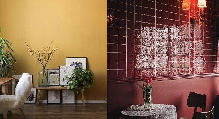 Yellow and red rooms for a vibrant warm cozy feeling