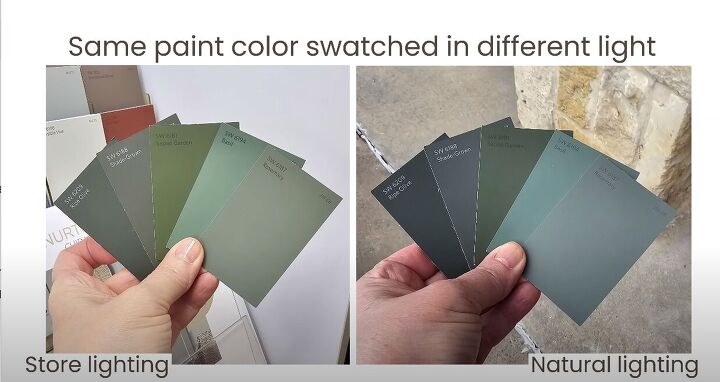 Comparing paint colors side by side