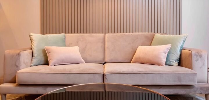 things that make your home look cheap, Soft fabric sofa
