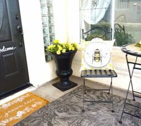 How I Did a Cute Front Porch Makeover With Pops of Yellow