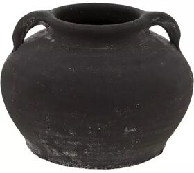 Black Two-Handle Terracotta Vase from hobbylobby.com