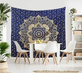 top 3 trending home dcor and art pieces, Blue Gold Passion Ombre Mandala Tapestry By Madhu International image by brand