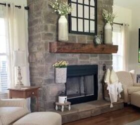 How I Decorate Mantel & Living Room For Summer