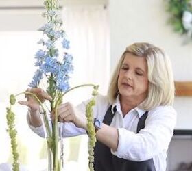 how to create a tall flower arrangement for your home