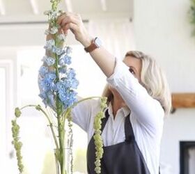 how to create a tall flower arrangement for your home