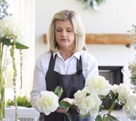 how to create a tall flower arrangement for your home