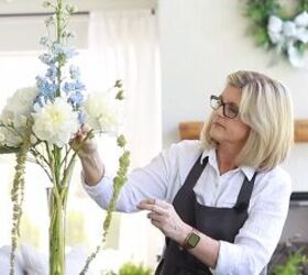 how to create a tall flower arrangement for your home