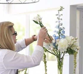 how to create a tall flower arrangement for your home