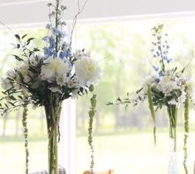 how to create a tall flower arrangement for your home