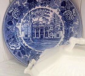 Her antique plate collection makes the prettiest patriotic display
