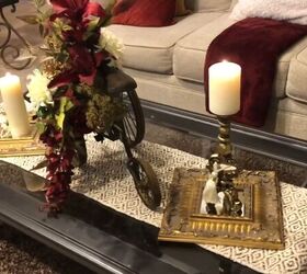 transforming an antique bicycle into a chic coffee table centerpiece