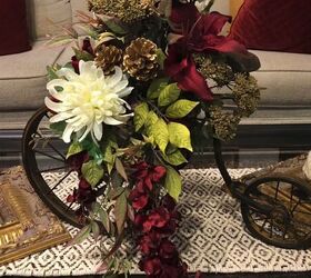 transforming an antique bicycle into a chic coffee table centerpiece