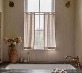 hang curtains high and wide for a spacious look