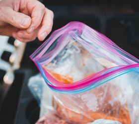 Place a tea light in a Ziploc bag for an innovative decor idea