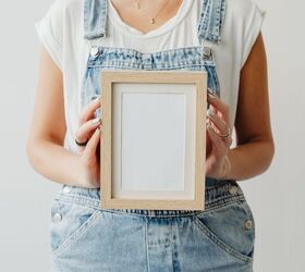 What she puts inside of her empty picture frames is so creative and beautiful