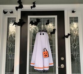 This easy, child-friendly Halloween front porch decor has the perfect blend of spooky and cute