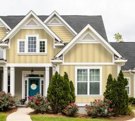 the 10 best exterior house colors to elevate your homes curb appeal, Butter Up by Benjamin Moore